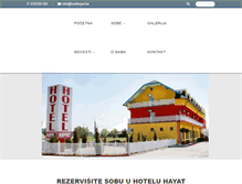 Tablet Screenshot of hotelhayat.ba